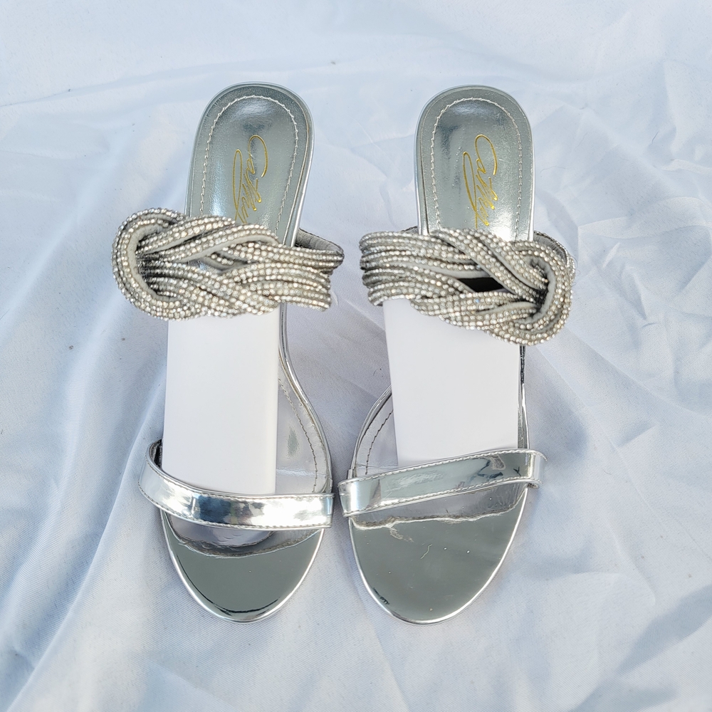 Glamorous Silver Heeled‎ Sandals